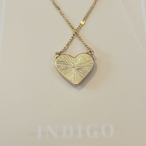 Indingo Authority Elliana Pave Peach & Gold Necklace & Earring Set - Picture 4 of 5